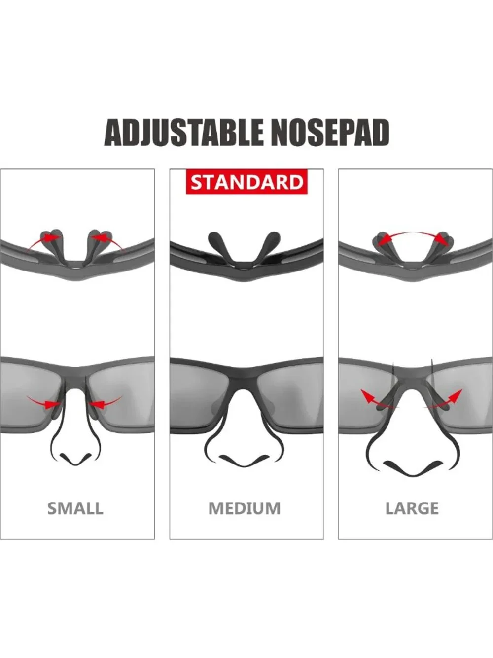 Polarized UV400 Fishing Sunglasses, Adjustable Nose Pad, Perfect for Driving